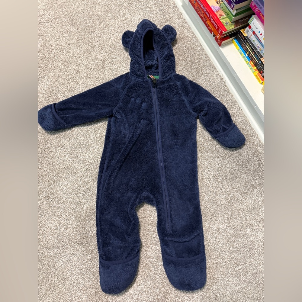 LL Bean fleece Teddy/ Bunting Suit 6-12 months